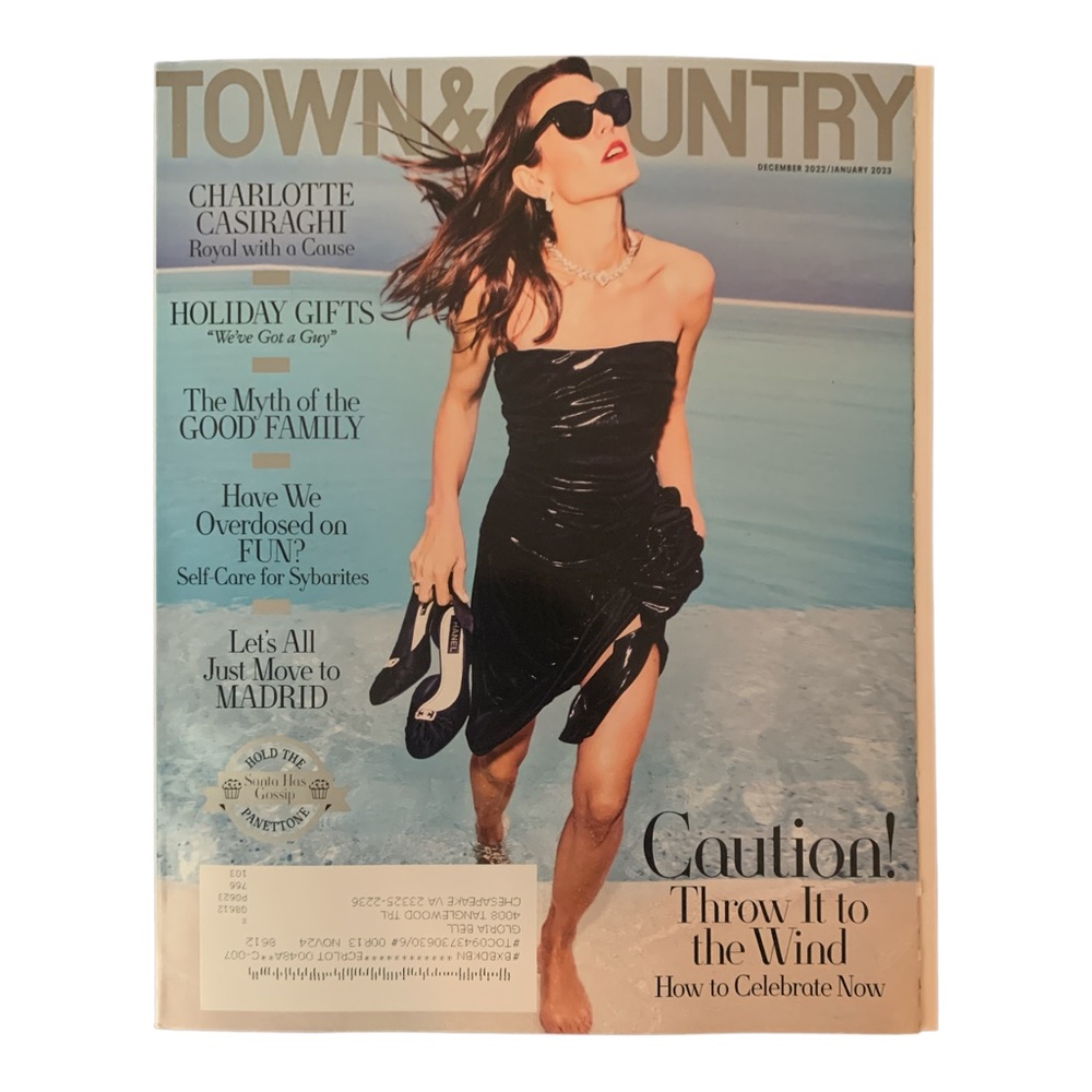 Town and Country Magazine December 2022 Charlotte Casiraghi Move To Madrid Gifts